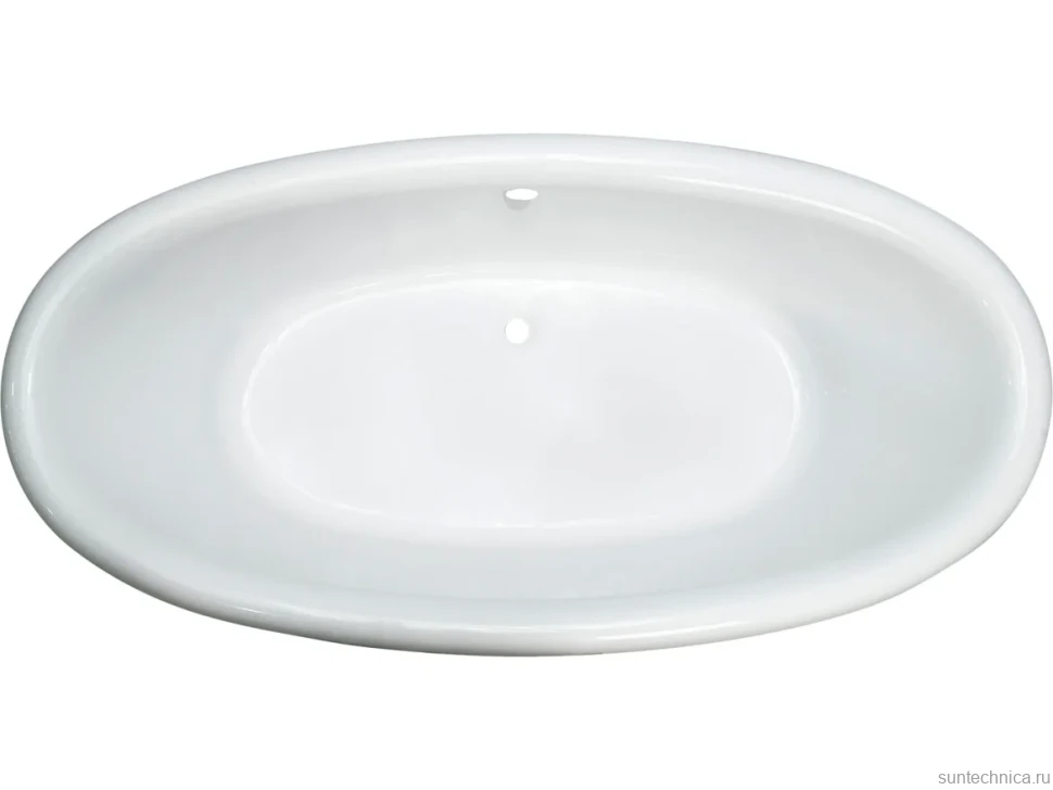 Ванна из искусственного камня Marmo Bagno Аззуро 180x90 см, отдельностоящая, белая, овальная