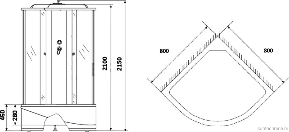 Душевая кабина Grossberg TM708