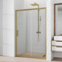 Душевая дверь в нишу Kubele DE019 D2-CLN-BR 180 см, профиль бронза