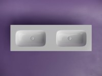 Мебельная раковина Ceramicanova Grace прямоугольная 141см с двумя чашами без отверстий под смеситель CN7022wx