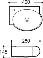 Раковина маленькая в туалет AQUATEK AQ5303-00 Раковина маленькая в туалет AQUATEK AQ5303-00