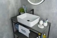 Накладная раковина GID Geometrico N9103 48 глянцевая белая, прямоугольная, фаянс