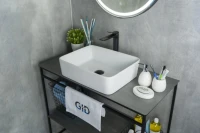 Накладная раковина GID Geometrico N9103 48 глянцевая белая, прямоугольная, фаянс