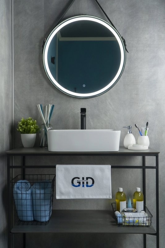 Накладная раковина GID Geometrico N9103 48 глянцевая белая, прямоугольная, фаянс