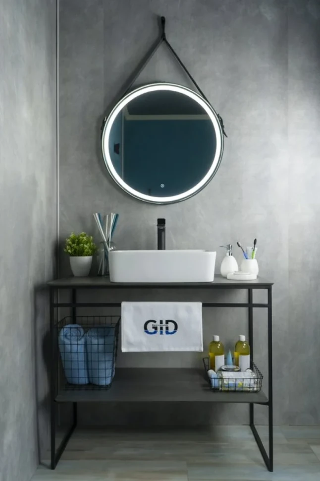 Накладная раковина GID Geometrico N9103 48 глянцевая белая, прямоугольная, фаянс