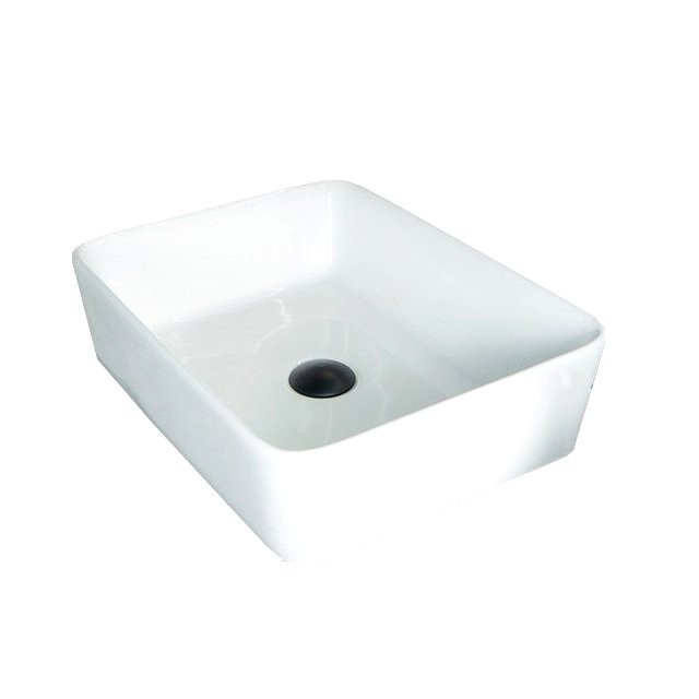 Накладная раковина GID Geometrico N9103 48 глянцевая белая, прямоугольная, фаянс