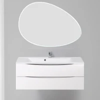 Мебель для ванной комнаты BelBagno Marino 120 bianco lucido, зеркало STWORKI Скаген