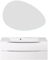 Мебель для ванной комнаты BelBagno Marino 120 bianco lucido, зеркало STWORKI Скаген