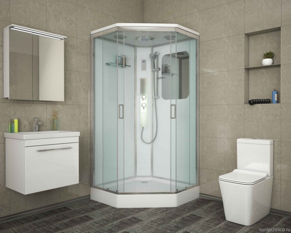 Душевая кабина Niagara Premium NG-6001-01GD 90х90х220, с низким поддоном