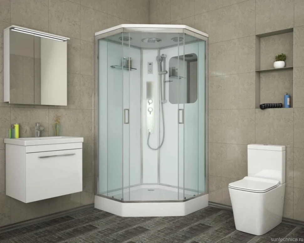 Душевая кабина Niagara Premium NG-6001-01GD 90х90х220, с низким поддоном