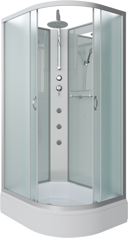 Душевая кабина Niagara Classic NG-33094-14LBKTG 100х90 см, без крыши, с гидромассажем и тропическим душем