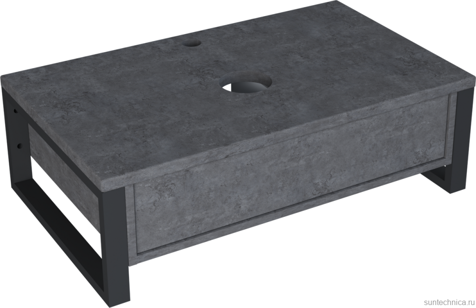 Мебель для ванной комнаты 1MarKa Grunge Loft 80 бетон темно-серый