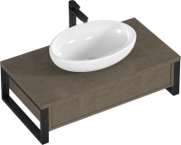 Мебель для ванной комнаты 1MarKa Grunge Loft 80 бетон темно-серый