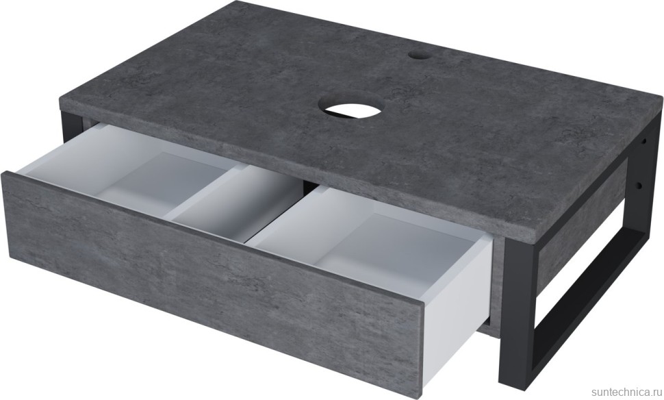 Мебель для ванной комнаты 1MarKa Grunge Loft 80 бетон темно-серый