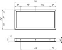 Мебель для ванной комнаты 1MarKa Grunge Loft 80 бетон темно-серый