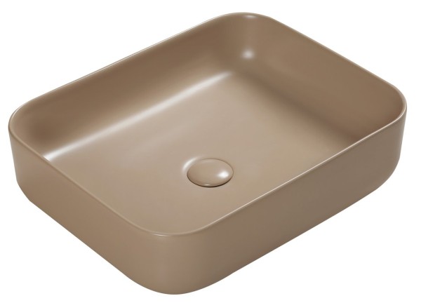 Накладная раковина SantiLine SL-1051KH коричневая матовая