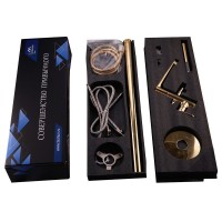 Напольный смеситель для ванны с душем Fashun A3085-35 С ВНУТРЕННЕЙ ЧАСТЬЮ, золото