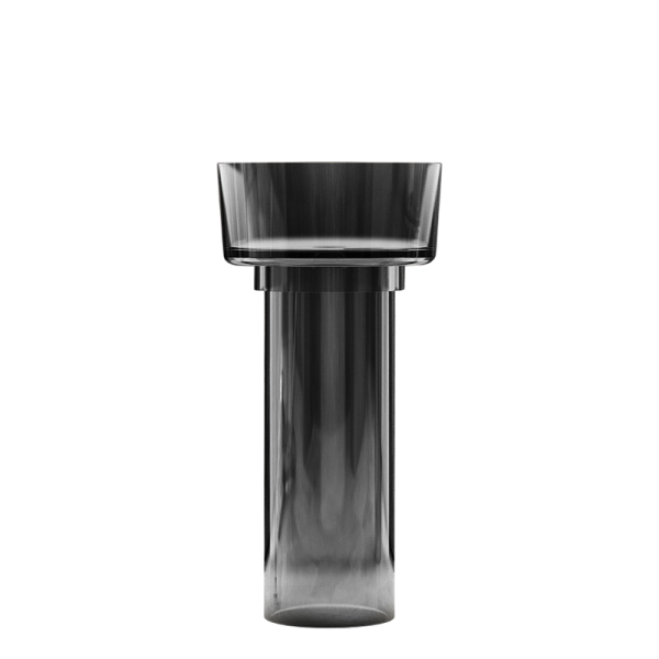 Раковина напольная Abber Kristall AT2702Onyx-H 45 глянцевая черная, круглая, моноблок