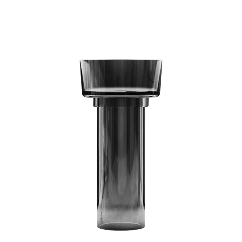 Раковина напольная Abber Kristall AT2702Onyx-H 45 глянцевая черная, круглая, моноблок