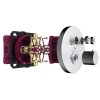 Смеситель для душа с термостатом на 2 потребителя, комплект, хром AQM8802CR