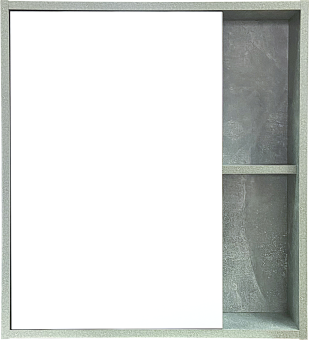 Зеркало-шкаф Runo Эко 60 серый бетон