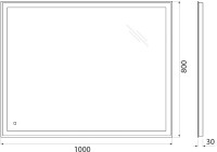Зеркало BelBagno SPC-GRT-1000-800-LED-TCH