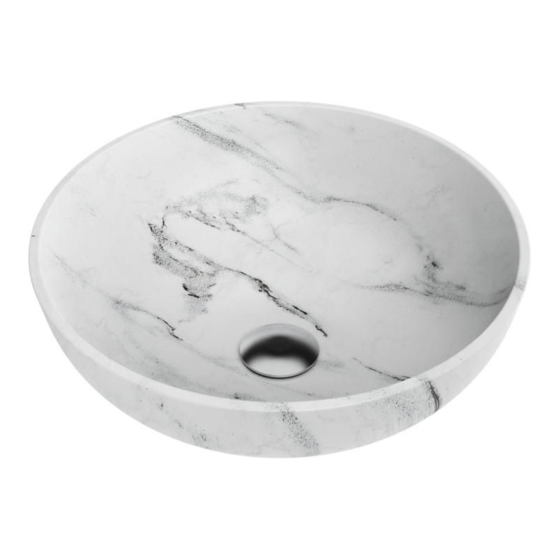 Накладная раковина Omoikiri Hitomi 41 WH Marble