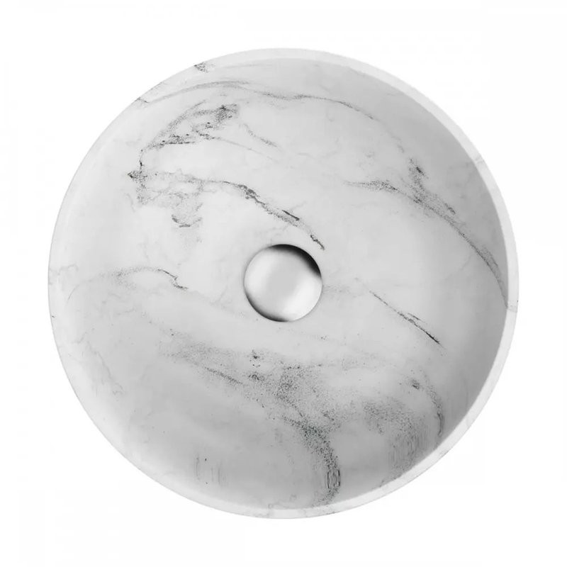 Накладная раковина Omoikiri Hitomi 41 WH Marble