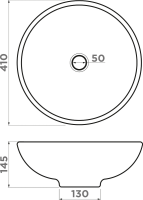 Накладная раковина Omoikiri Hitomi 41 WH Marble