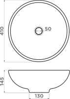 Накладная раковина Omoikiri Hitomi 41 WH Marble