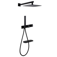 Душевой комплект Abber Rund AF8750B С ВНУТРЕННЕЙ ЧАСТЬЮ, матовый черный