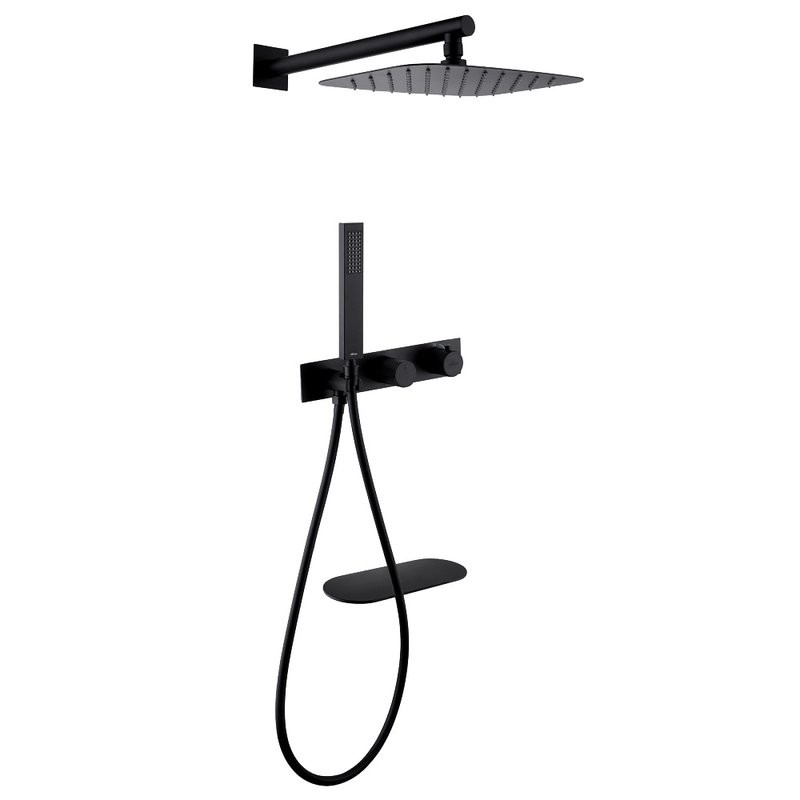 Душевой комплект Abber Rund AF8750B С ВНУТРЕННЕЙ ЧАСТЬЮ, матовый черный