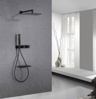 Душевой комплект Abber Rund AF8750B С ВНУТРЕННЕЙ ЧАСТЬЮ, матовый черный