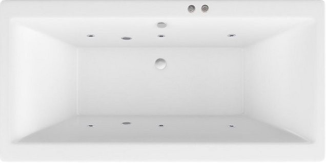 Акриловая ванна Excellent Pryzmat Slim WAEX.PRY17S.SOFT 170x75 см, встраиваемая, с гидромассажем, белая, с каркасом, со сливом-переливом
