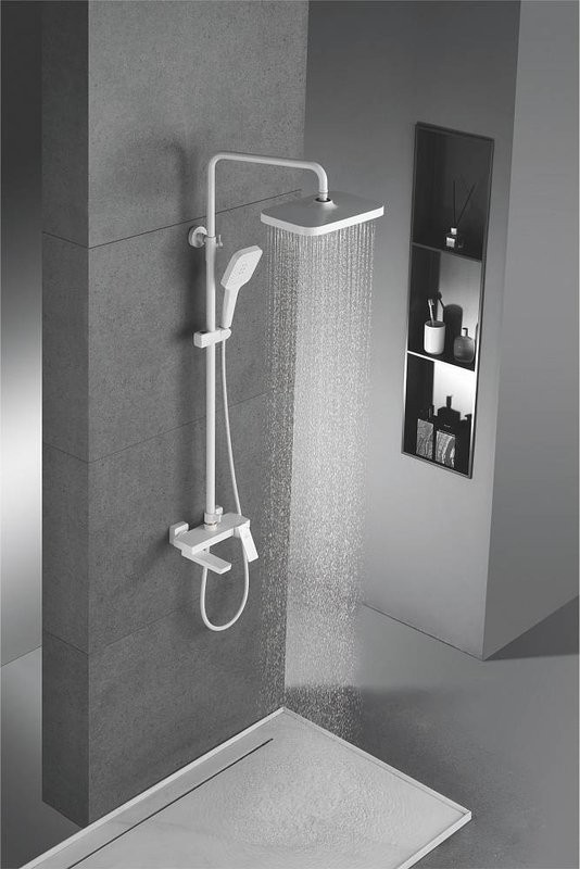 Душевая стойка Rose R1836C белый