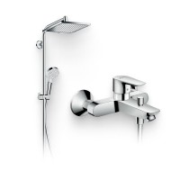 Душевой комплект Смеситель Hansgrohe Talis E 71740000 + Стойка Crometta E 240 1jet Showerpipe Reno 27289000 EcoSmart