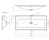 Тумба с раковиной Aquanet Арт 100 подвесная, мисти грин