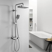 Душевая стойка Rose R1896T с термостатом, пепельный
