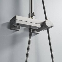 Душевая стойка Rose R1896T с термостатом, пепельный