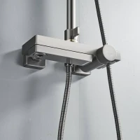 Душевая стойка Rose R1896T с термостатом, пепельный