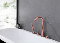 Смеситель на борт ванны Abber Wasser Kreis AF8113RG розовое золото Смеситель на борт ванны Abber Wasser Kreis AF8113RG розовое золото