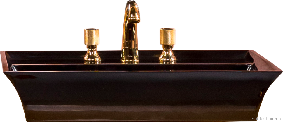 Накладная раковина Armadi Art NeoArt 802 67 черная, прямоугольная, искусственный камень, с 1 отверстием под смеситель