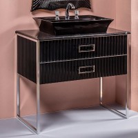 Накладная раковина Armadi Art NeoArt 802 67 черная, прямоугольная, искусственный камень, с 1 отверстием под смеситель