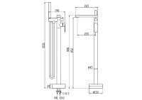 Напольный смеситель для ванны с душем Olive'S Viar 28624VR хром