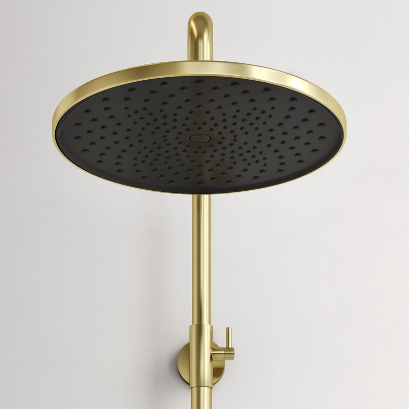 Душевая стойка Sancos Etna SC9007BG с термостатом, брашированное золото, PVD покрытие