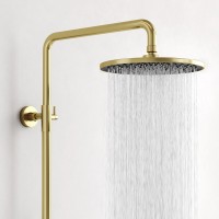 Душевая стойка Sancos Etna SC9007BG с термостатом, брашированное золото, PVD покрытие