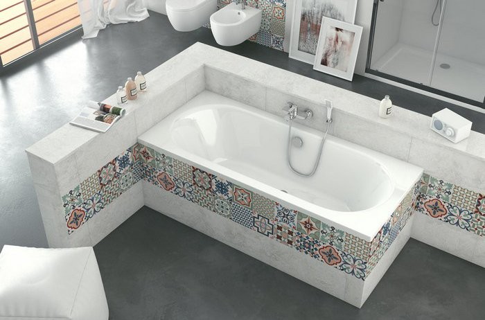 Акриловая ванна Excellent Oceana WAEX.OCE18WHS 180x80 см, встраиваемая, белая, с каркасом