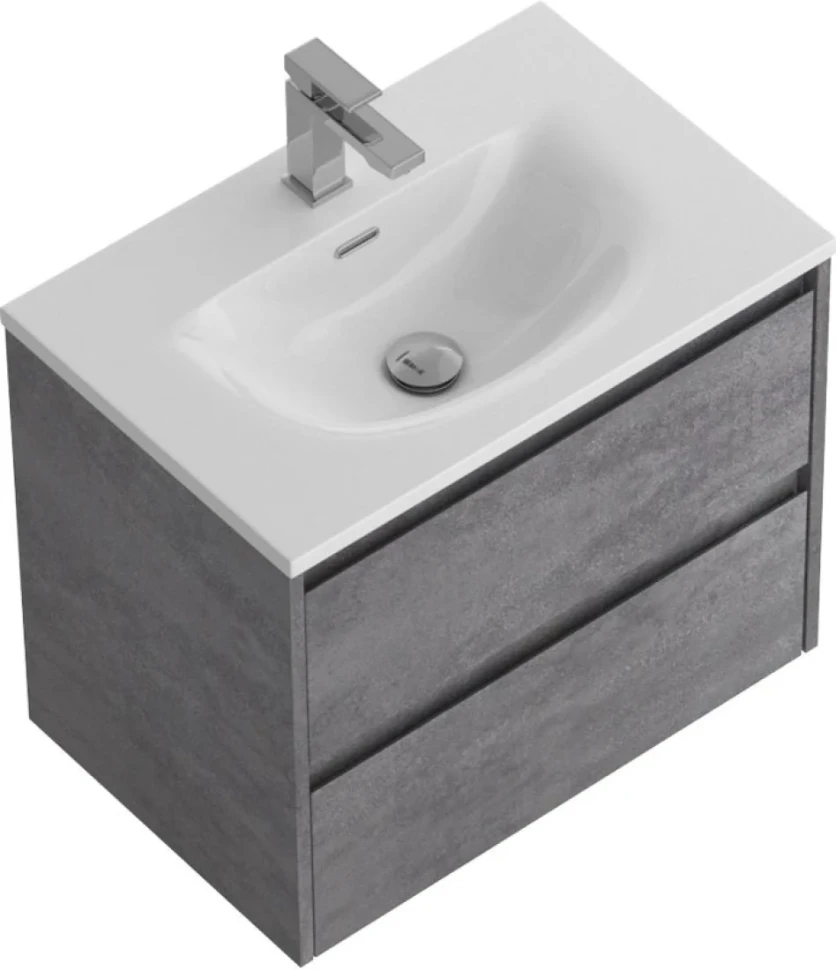 Мебель для ванной комнаты BelBagno Kraft 39 70 cemento grigio, раковина BB-8099-3-70