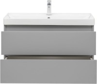 Тумба с раковиной Aquanet Вега 2.0 90 подвесная, мисти грин