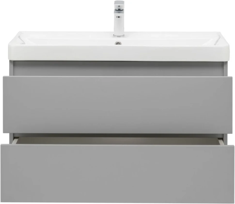 Тумба с раковиной Aquanet Вега 2.0 90 подвесная, мисти грин